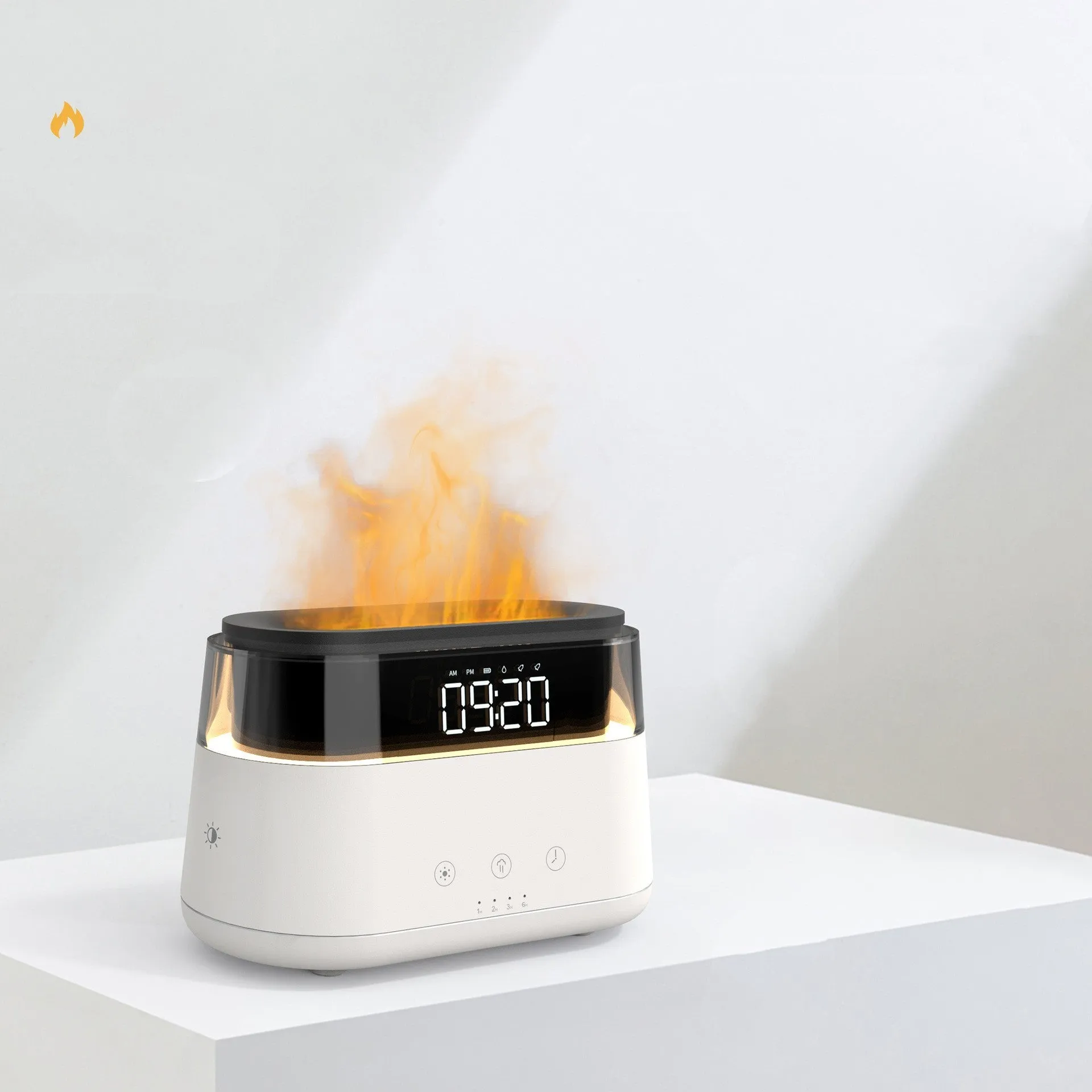 flame-humidifier-with-clock flame-humidifier-with-clock