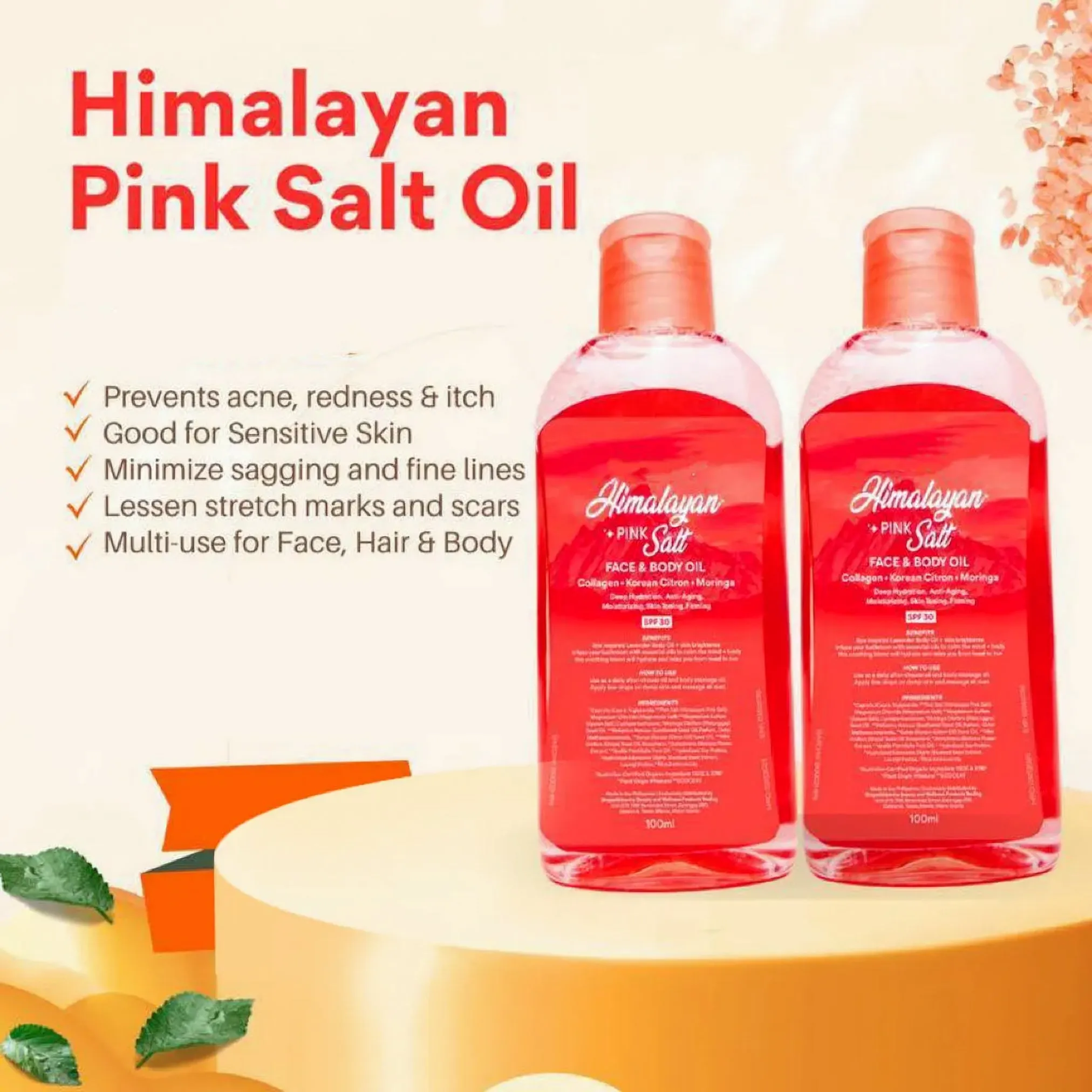 Bonita Himalayan Pink Salt Face & Body Oil SPF 30 Bonita Himalayan Pink Salt Face & Body Oil SPF 30