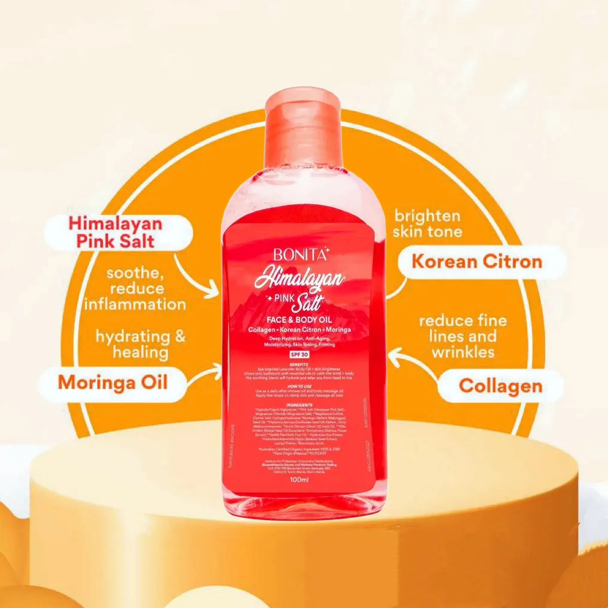 Bonita Himalayan Pink Salt Face & Body Oil Bonita Himalayan Pink Salt Face & Body Oil SPF 30